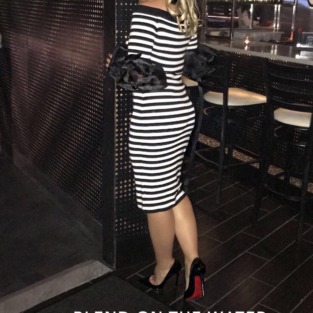 Cute striped midi dress